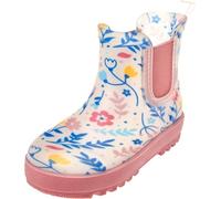 Playshoes Jungen - Botas de agua unisex para niños, color crudo con flores, talla 19 EU
