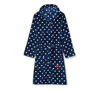 Playshoes Niñas Fleece-Bademantel Herzchen Albornoz con capucha., Azul (Marine 11), 134/140