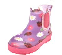 Playshoes Niño Unisex Kinder Gummistiefel Bota de Lluvia, Escarabajo, Lila, 22 EU