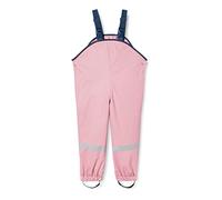 Playshoes Pantalones de lluvia unisex para niños, forro polar, impermeable y cortavientos, rosa pastel, 116 cm
