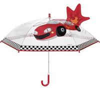 Playshoes Paraguas para niños, Transparente (coche de carreras en 3D), Talla única