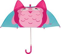 Playshoes Paraguas para niños, Turquesa (búhos 3D), Talla única