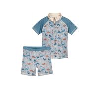 Playshoes Bañador con Camiseta de natación Juego de Camisa para Nadar, Dino Allover, 122-128 cm Unisex niños