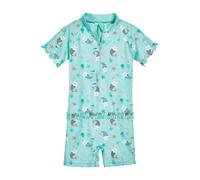 PLAYSHOES Protección UV 'Einhornmeerkatze' marrón / menta / blanco, Talla 98-104