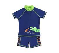 PLAYSHOES Protección UV 'Krokodil' azul / verde neón / naranja / blanco 122-128 azul / verde neón / naranja / blanco