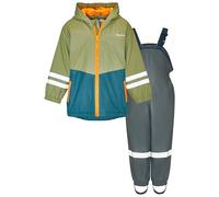 Playshoes Regen Set Lluvia, Verde-Gris, 92 (Paquete de 2) Unisex-Niños y Niños, Green-gray, 92 cm