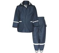 Playshoes Regen-Set Regenhose Traje de Lluvia, Cintura básica Marina, 98 (Pack de 2) Unisex niños