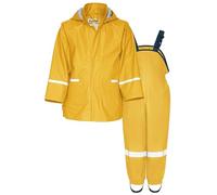Playshoes Regen-Set Regenlatzhose Traje de Lluvia, Amarillo Básico, 116 cm (Pack de 2) Unisex niños