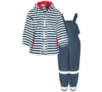 Playshoes Regen-Set Regenlatzhose Traje de Lluvia, Azul Marítimo, 128 cm (Pack de 2) Unisex niños