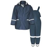 Playshoes Regen-Set Regenlatzhose Traje de Lluvia, Basic Marine, 86 (Pack de 2) Unisex niños
