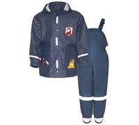 Playshoes Regen-Set Regenlatzhose Traje de Lluvia, Bomberos, 92 (Pack de 2) Unisex niños