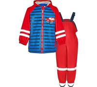 Playshoes Regen-Set Regenlatzhose Traje de Lluvia, Carreras Rojo, 140 (Pack de 2) Unisex niños