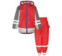 Playshoes Regenanzug Gefüttert Conjunto de Lluvia, Red Fleece Pretina, 128 (Pack de 2) Unisex niños