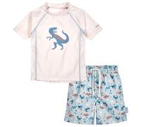 Playshoes Set de Protectores antisalpicaduras para niños de 2 Piezas, Color Crema Dinosaurio, 74/80 cm
