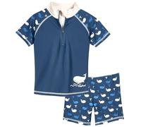 Playshoes Set de Protectores antisarpullidos para niños de 2 Piezas, diseño Blue Dino Allover, 98-104