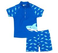 Playshoes Shark UV Protection Bath Set Traje De Baño, Azul (Original), 86-92 para Niños