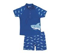 Playshoes Shark UV Protection Bath Set Traje De Baño, Azul (Original), 98-104 para Niños