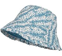 Playshoes Sombrero Reversible Unisex para niños, Petróleo Flores, 55