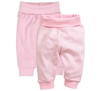 Playshoes Sweat-Hose Pantalones Deportivos, Rayas Rosas Lisas, 74 (Pack de 2) para Niñas