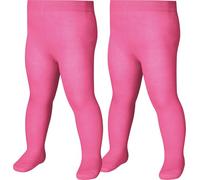 Playshoes Thermo-strumpfhose Uni Doppelpack Ceñidos, Rosa, 110/116 Unisex niños