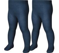 Playshoes Thermo-strumpfhose Uni Doppelpack, Ceñidos Unisex Niños, marina, 98/104
