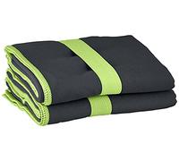 Playshoes Toalla de baño Multifuncional Unisex de Microfibra, Manta portátil, Gris, 30 x 50 cm, 2 Unidades