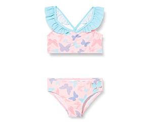 Playshoes Traje de baño de bikini con protección UV para niña, Mariposas, 5-6 Años