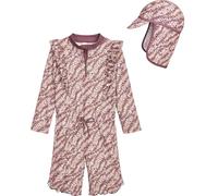 Playshoes Traje de baño de una Pieza de Manga Larga y Gorro de baño con protección UV 50+ protección Solar