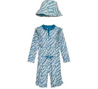 Playshoes Traje de baño de una Pieza de Manga Larga y Sombrero para el Sol con protección UV 50+ protección Solar