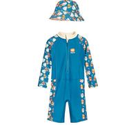 Playshoes Traje de baño de una Pieza de Manga Larga y Sombrero para el Sol con protección UV 50+ protección Solar
