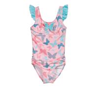 Playshoes UV-Schutz Badeanzug - Traje de baño de una pieza para niña, mariposas rosas, 86/92, Mariposas, 86/92 cm