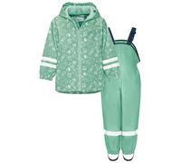 Playshoes Traje impermeable de dos piezas con forro polar, traje de barro forrado, Animales del Bosque Verde, 86