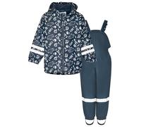 Playshoes Traje impermeable de dos piezas con forro polar, traje de barro forrado, Animales del Bosque Marina, 128