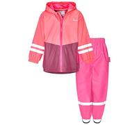 Playshoes Traje impermeable de dos piezas con forro polar, traje de barro forrado, Berry Pink Fleece, 86
