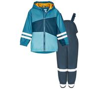 Playshoes Traje impermeable de dos piezas con forro polar, traje de barro forrado, Turquesa Armada, 80