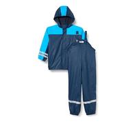 Playshoes Traje unisex para niños, forro polar, cálido, impermeable, para lodo, azul marino, 92
