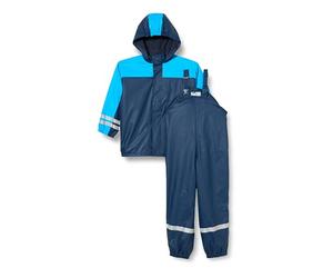 Playshoes Traje unisex para niños, forro polar, cálido, impermeable, para lodo, azul marino, 92