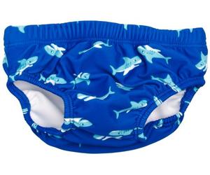 Playshoes UV Protection Nappy Shark Bañador, Azul (Original), 62/68 cm Unisex - Bebé