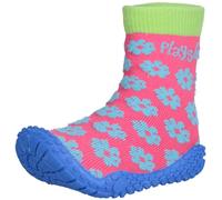 Playshoes Zapatillas de Playa con protección UV Flores, Zapatos de Agua, Unisex niños, Rosa/Azul (Pink 14/Blue), 26/27 EU
