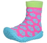 Playshoes Zapatillas de Playa con protección UV Flores, Zapatos de Agua, Unisex niños, Rosa/Azul (Pink 14/Blue), 24/25 EU