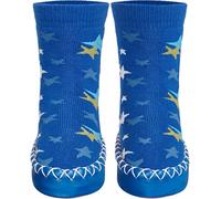 Playshoes Zapatillas, Pantuflas Unisex niños, Estrellas Azules, 17/18 EU