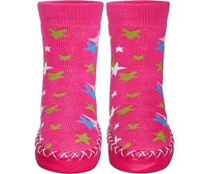 Playshoes Zapatillas, Pantuflas Unisex niños, Estrellas Rosas, 23/26 EU