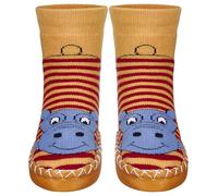 Playshoes Zapatillas, Pantuflas Unisex niños, Hipopótamo Rojo, 19/22 EU