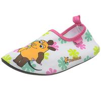 Playshoes Zapatos Descalzos, Zapatos para deportes Acuáticos Unisex niños, Blanco Rosa Die Maus, 18/19 EU