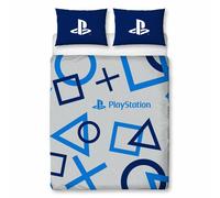 PLAYSTATION Azul Doble Juego Funda Edredón 2-in-1 Diseño Niños Ventiladores Cama