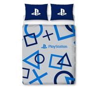 PLAYSTATION Azul Doble Juego Funda Edredón 2-in-1 Diseño Niños Ventiladores Cama