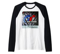 PlayStation Gran Turismo The Real Driving Simulator PS1 Art Camiseta Manga Raglan