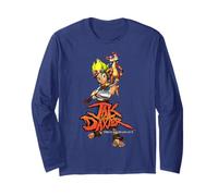 PlayStation Jak and Daxter Classic Duo Pose and Logo Manga Larga