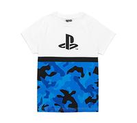 Playstation Kids Camiseta Camo Boys Blue White Logo Juego Top de Manga Corta 13-14 años
