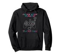 PlayStation Never Stop Playing Controller Kanji Video Game Sudadera con Capucha